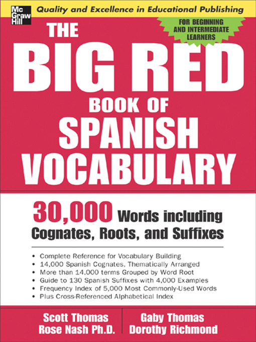 Cover image for The Big Red Book of Spanish Vocabulary
